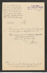 k.k. naturhistorisches Hofmuseum, Intendanzakten 1885-1896 (Hauer), Aktenzahl Z.317/1893, Seite 1